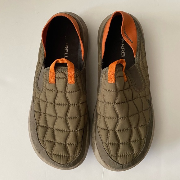 MERRELL Olive MEN'S HUT MOC 2 SLIP ON LOAFER QUILTED SLIPPER SNEAKER Size 9 - Picture 3 of 12